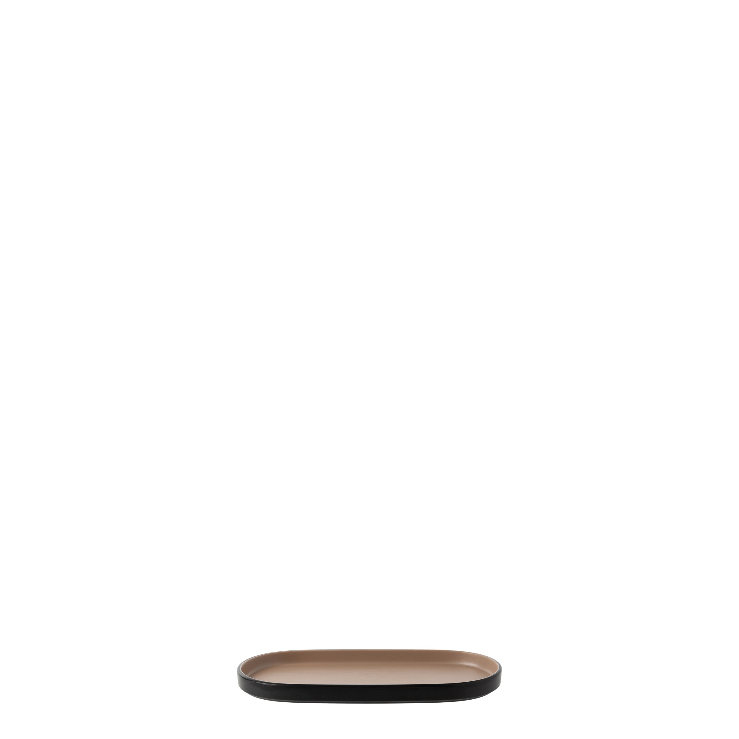 COU COU Dual Colour Beige & Black Oblong Platter
