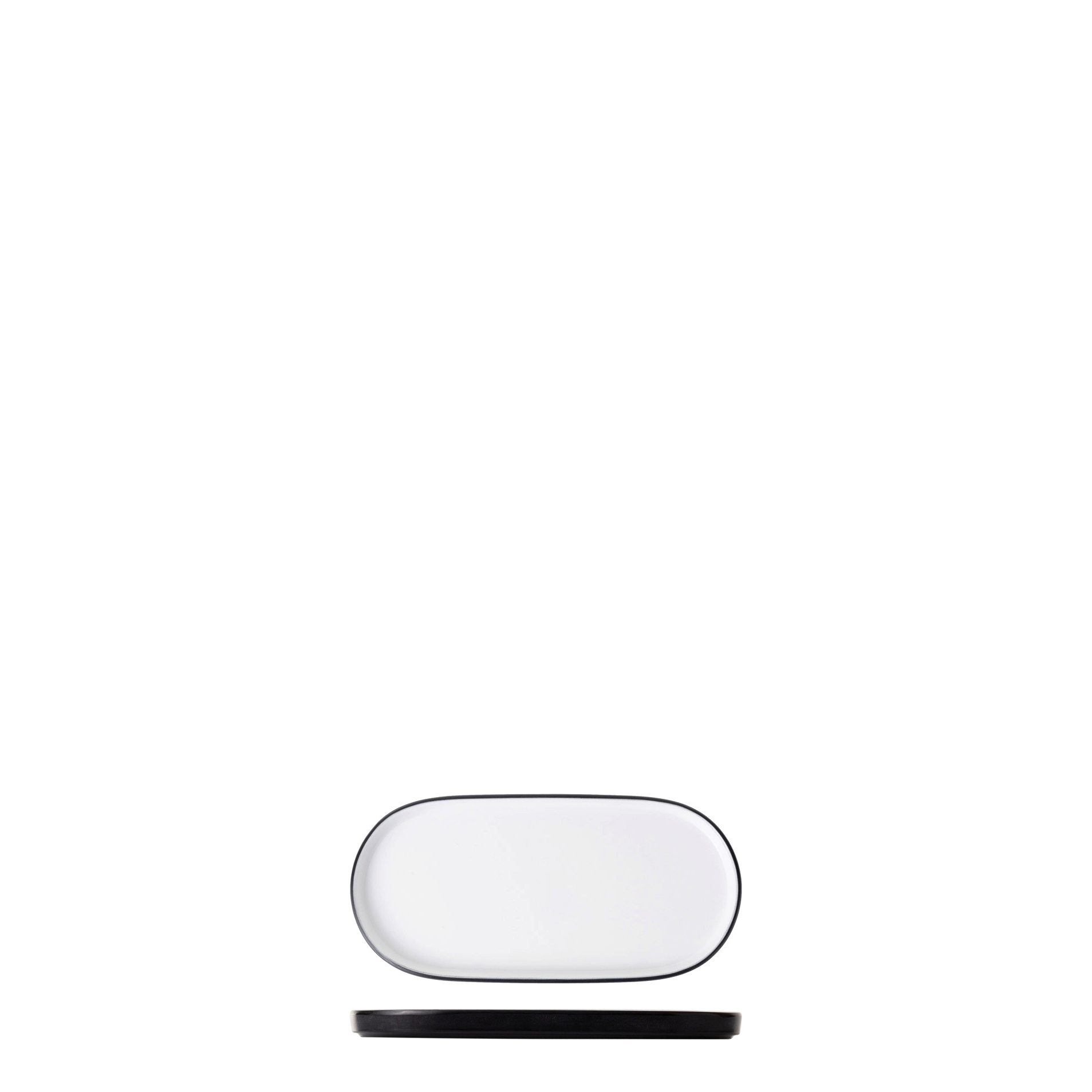 COU COU Dual Colour White & Black Oblong Platter