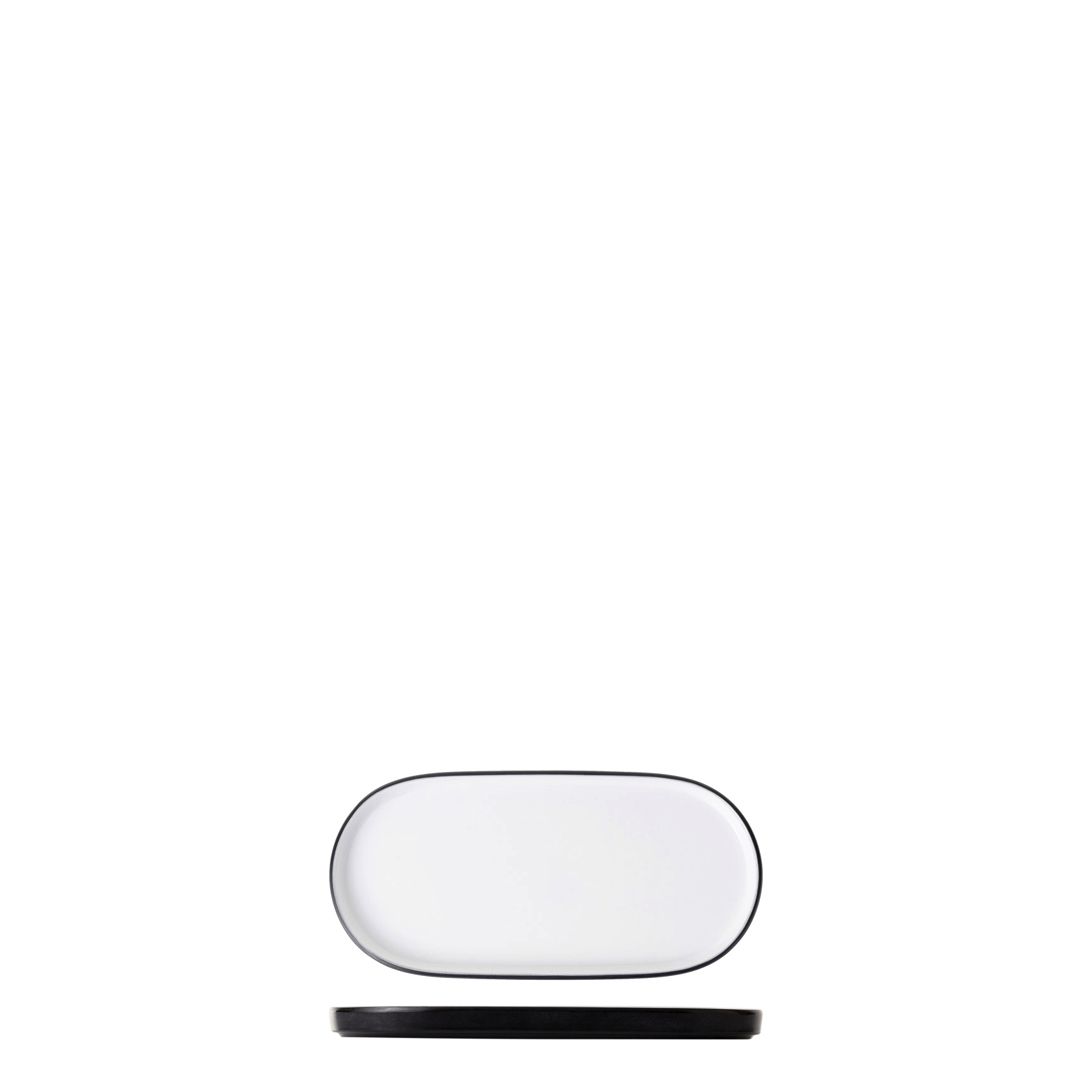 COU COU Dual Colour White & Black Oblong Platter
