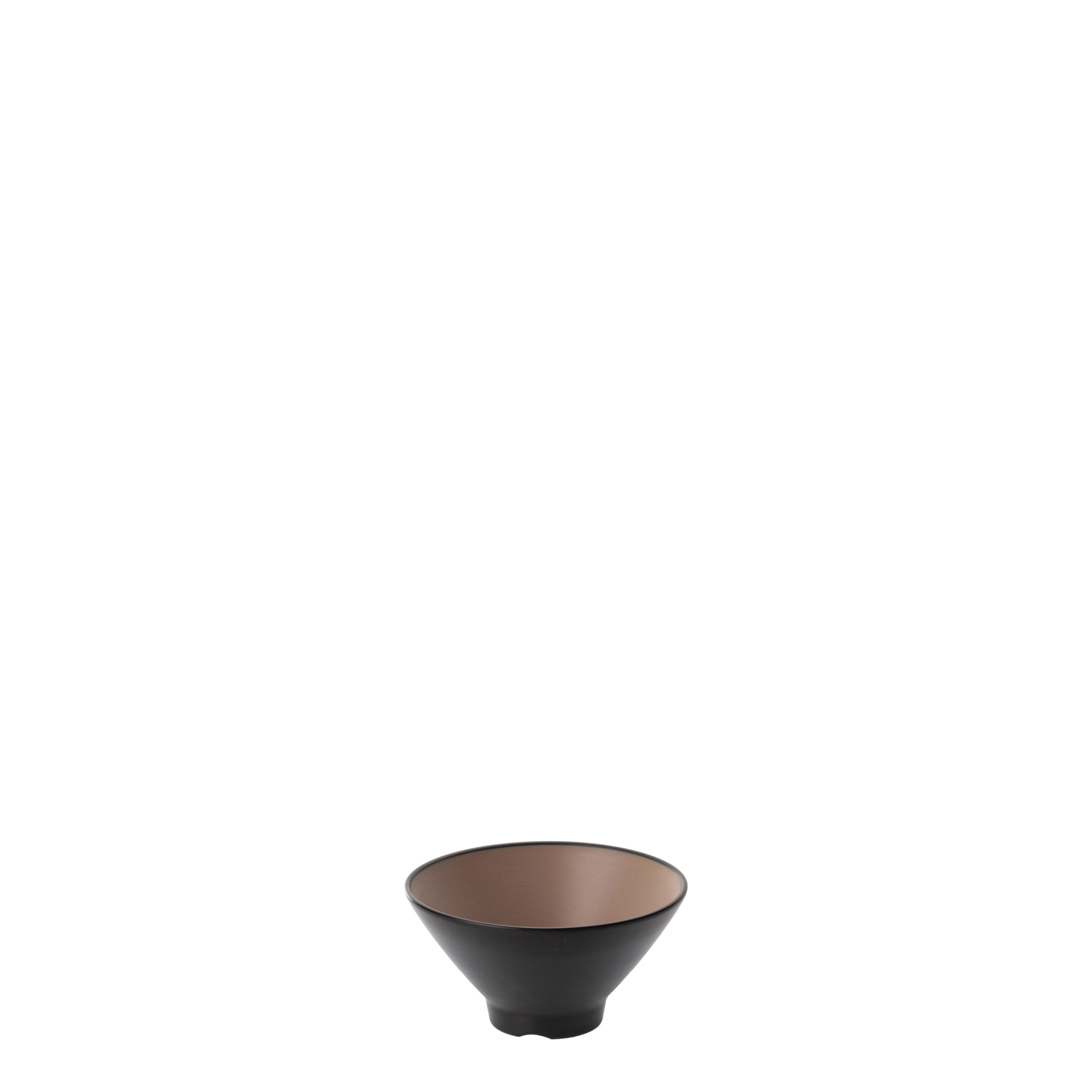 COU COU Dual Colour Beige & Black V-Shape Round Bowl