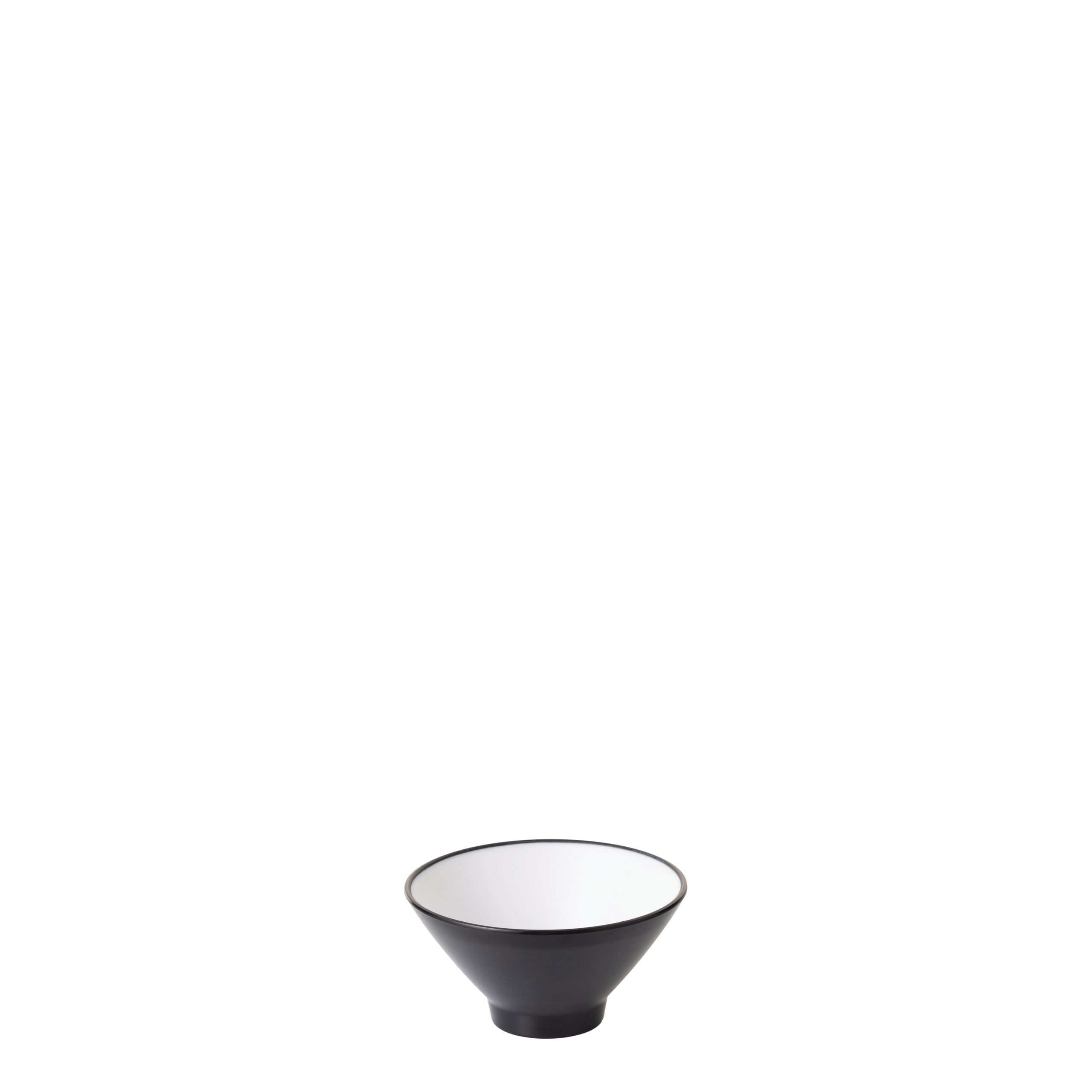 COU COU Dual Colour White & Black V-Shape Round Bowl