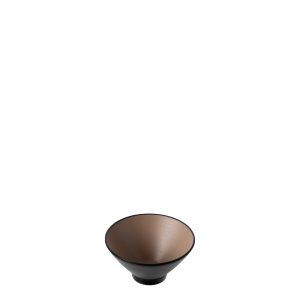 COU COU Dual Colour Beige & Black V-Shape Round Bowl