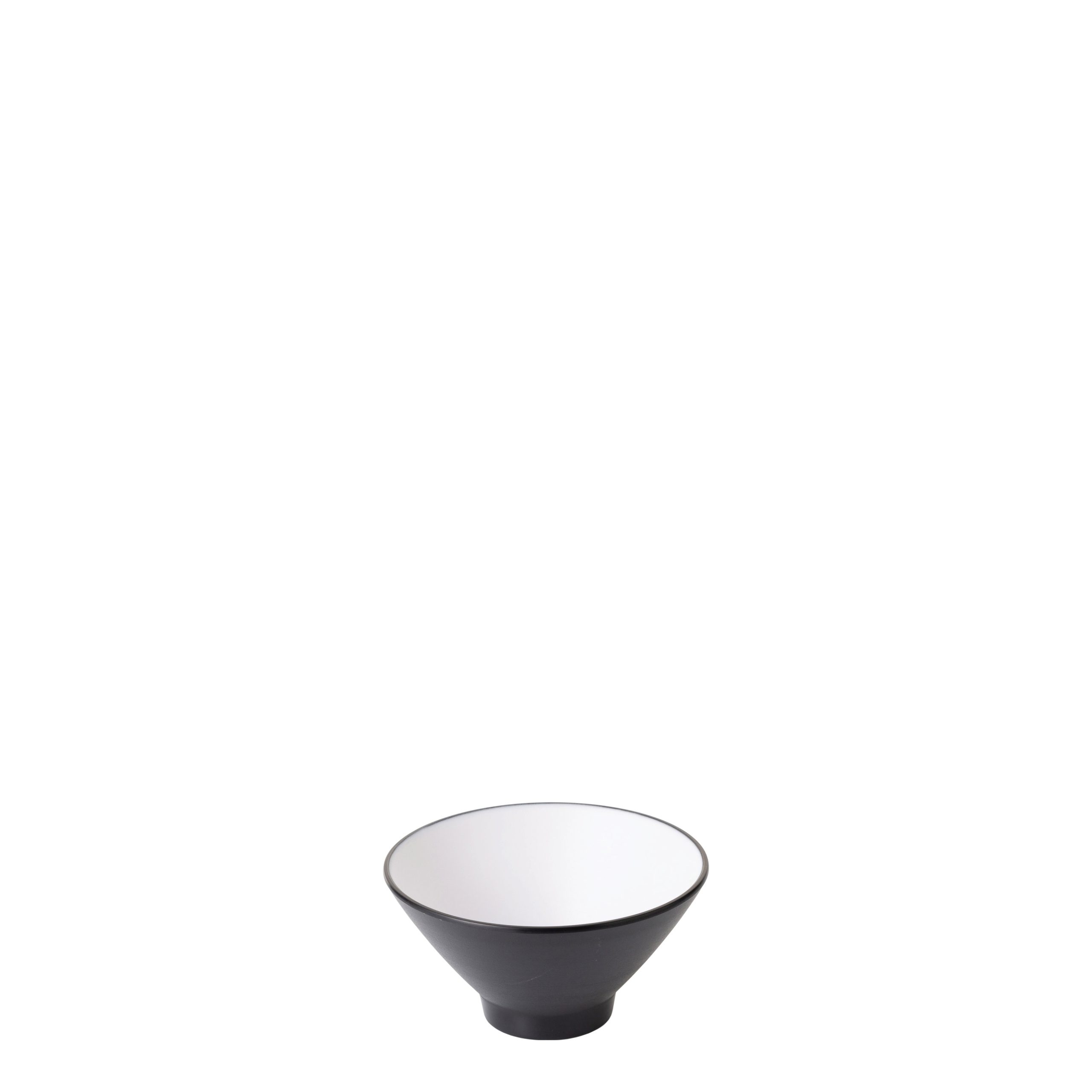 COU COU Dual Colour White & Black V-Shape Round Bowl