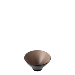 COU COU Dual Colour Beige & Black V-Shape Round Bowl