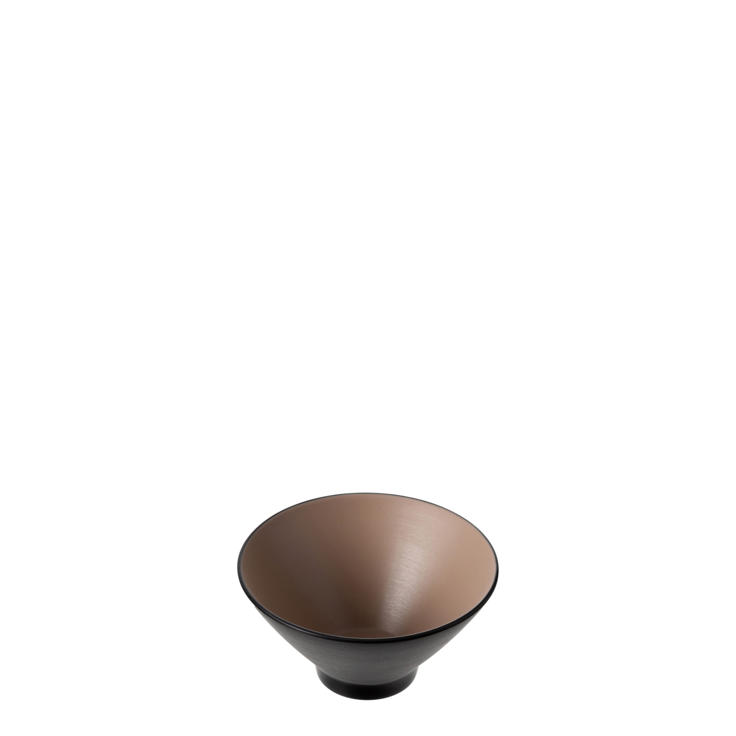 COU COU Dual Colour Beige & Black V-Shape Round Bowl