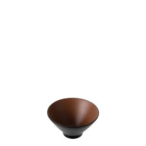 COU COU Dual Colour Brown & Black V-Shape Round Bowl