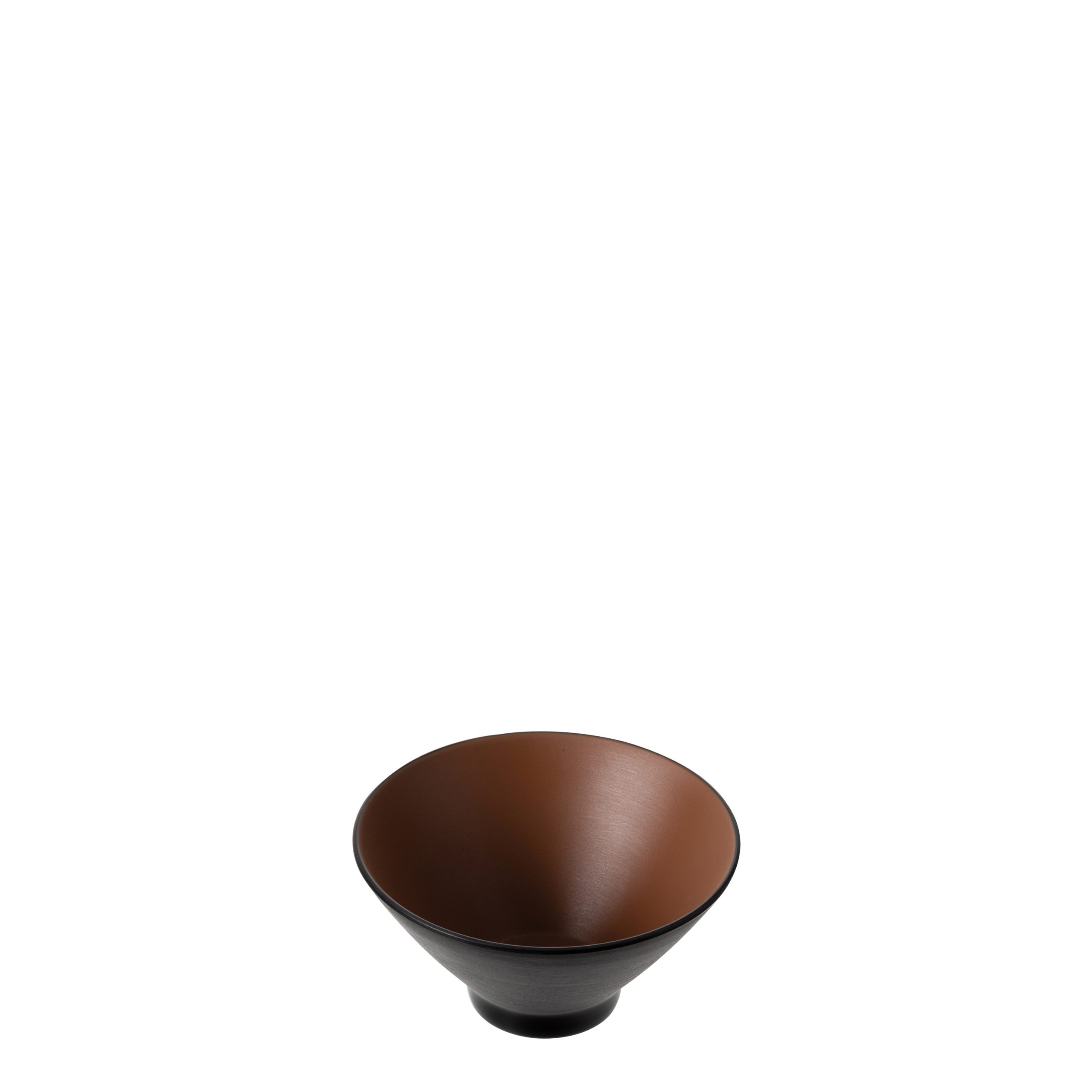COU COU Dual Colour Brown & Black V-Shape Round Bowl