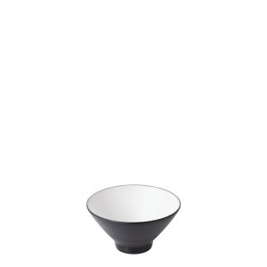 COU COU Dual Colour White & Black V-Shape Round Bowl