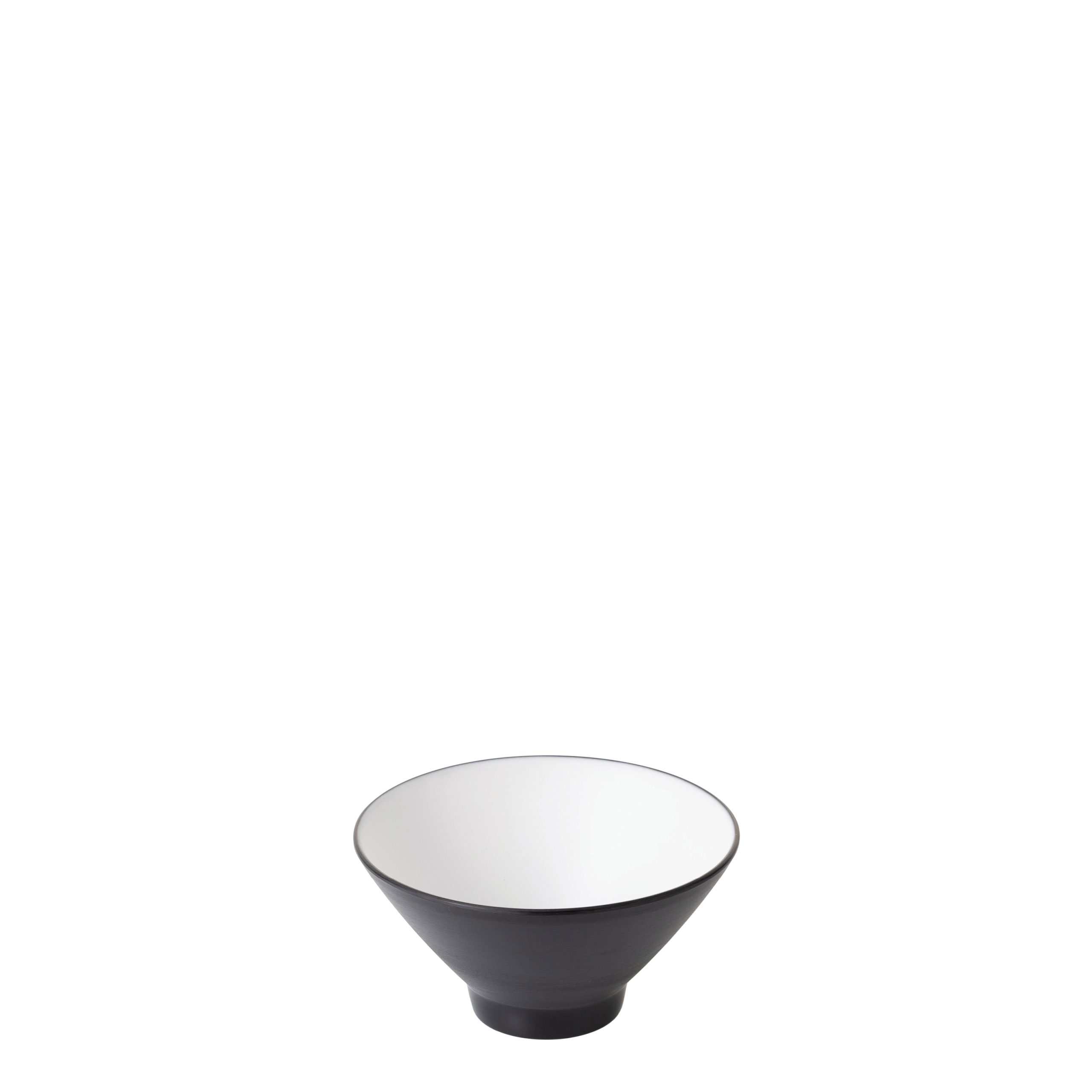 COU COU Dual Colour White & Black V-Shape Round Bowl