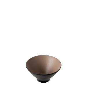 COU COU Dual Colour Beige & Black V-Shape Round Bowl