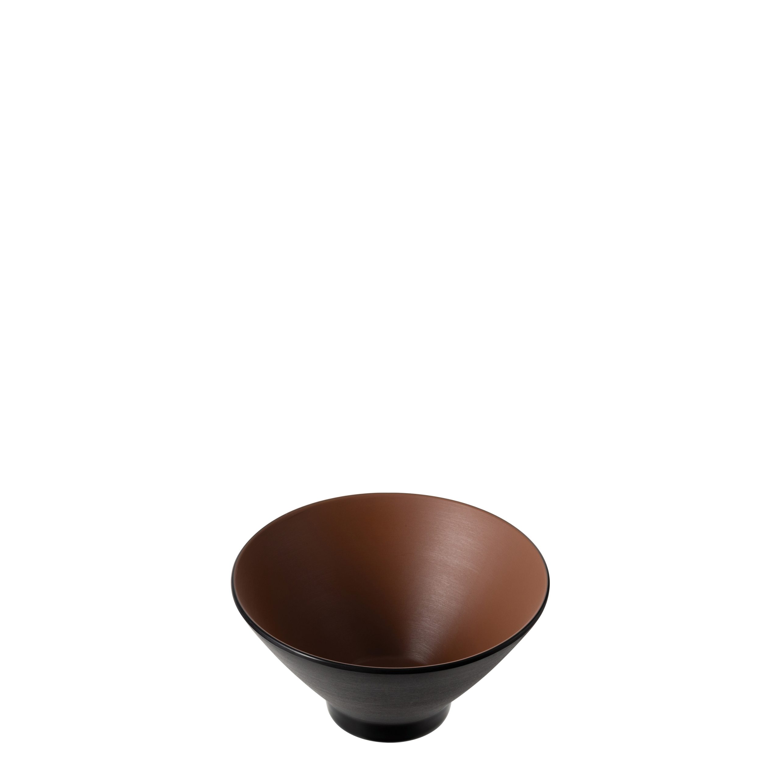 COU COU Dual Colour Brown & Black V-Shape Round Bowl
