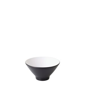 COU COU Dual Colour White & Black V-Shape Round Bowl