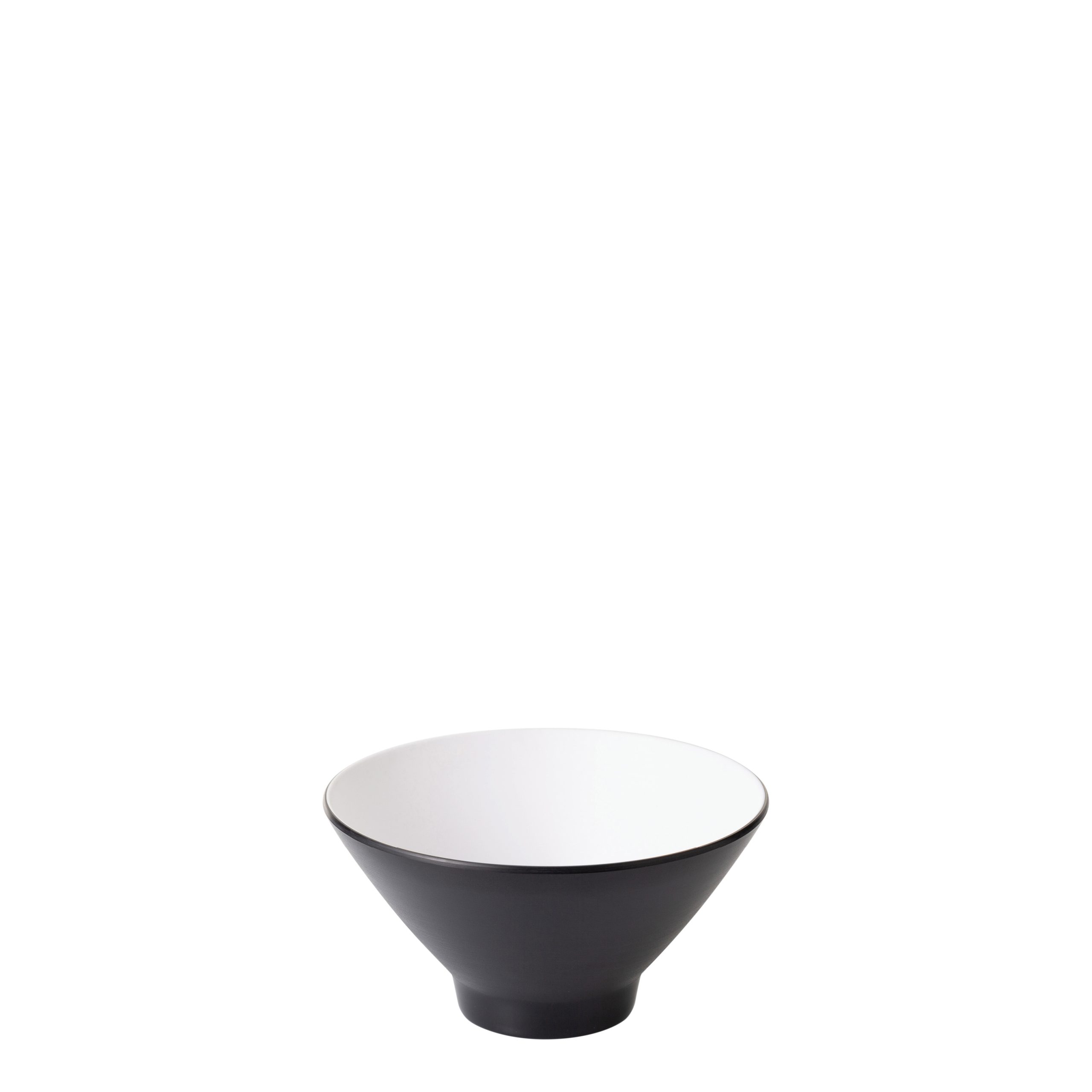 COU COU Dual Colour White & Black V-Shape Round Bowl