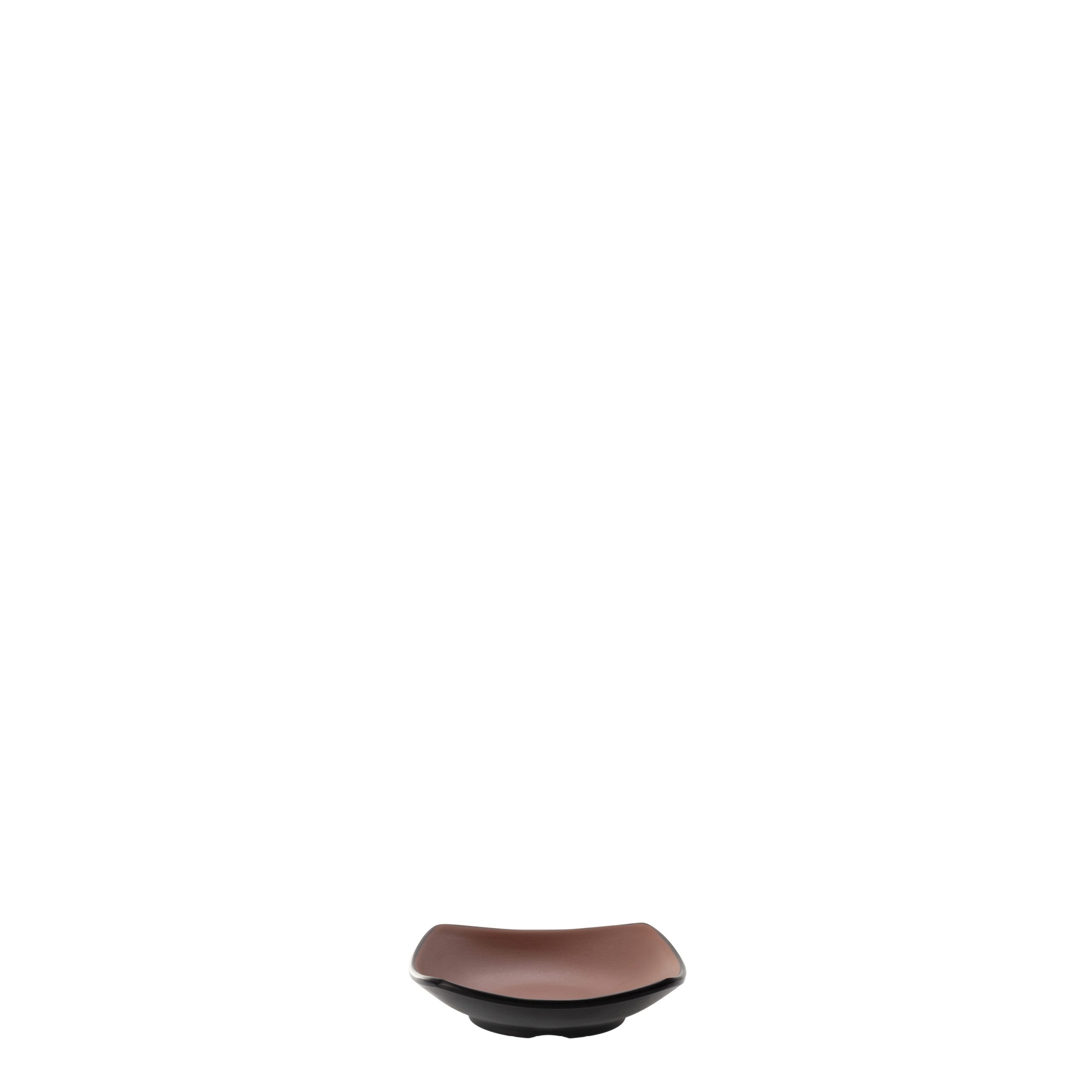 COU COU Dual Colour Brown & Black Square Bowl