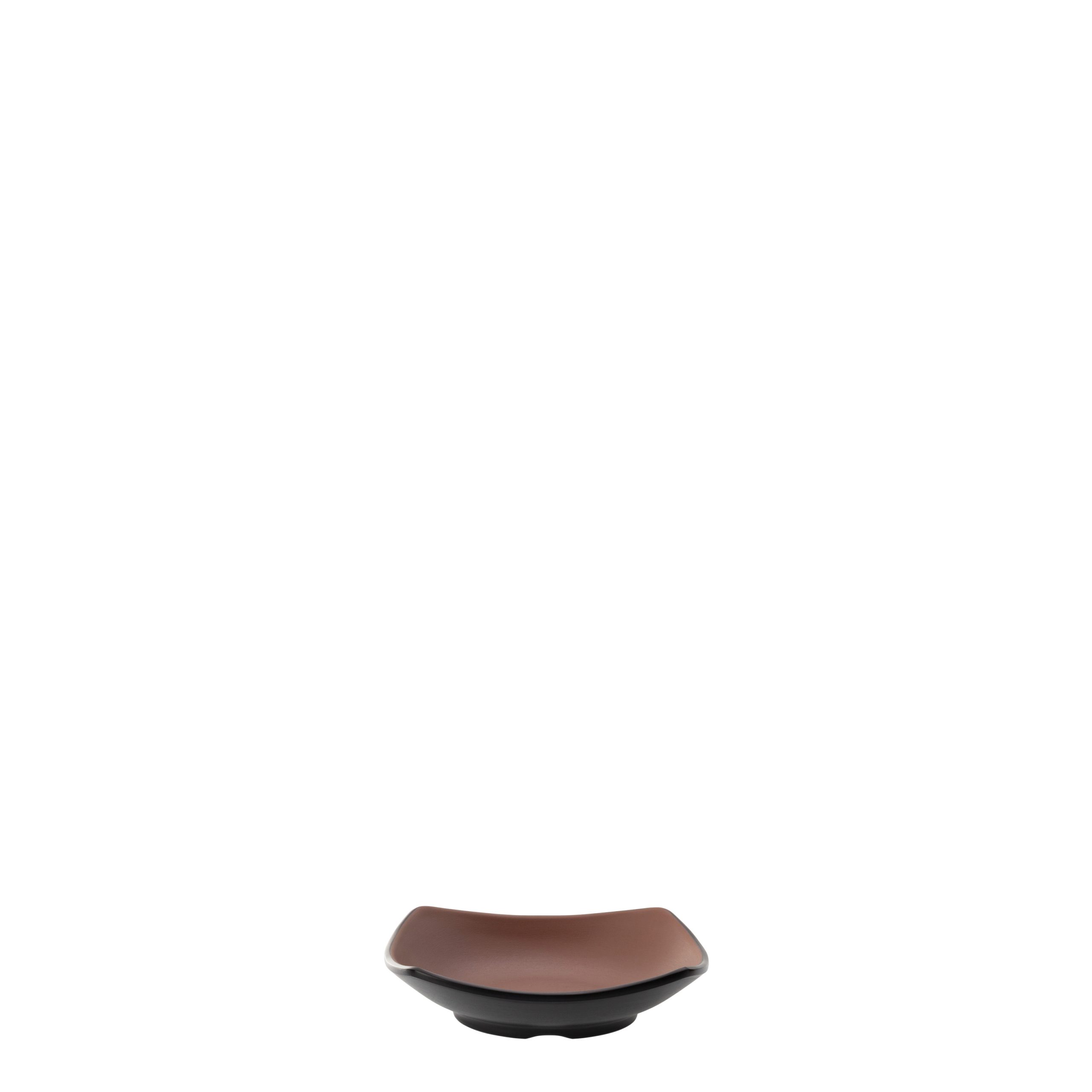 COU COU Dual Colour Brown & Black Square Bowl