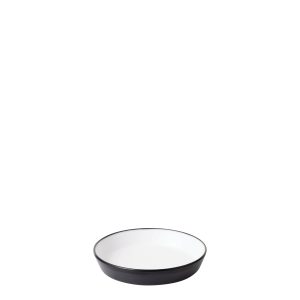 COU COU Dual Colour White & Black Flat Round Bowl