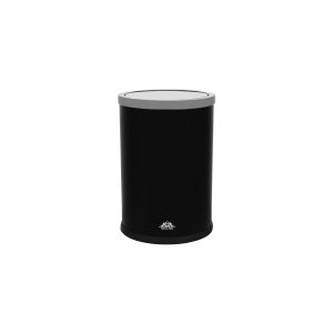 Round Bin with Swing Top Black 9.0Lt