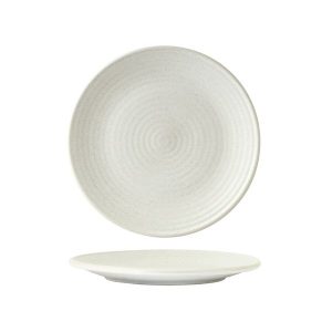 Zuma Frost Ribbed Round Plate