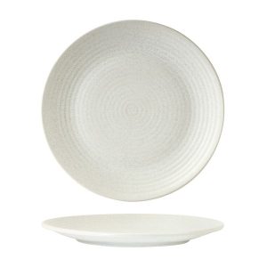 Zuma Frost Ribbed Round Plate