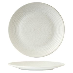 Zuma Frost Ribbed Round Plate