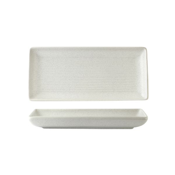 Zuma Frost Ribbed Rectangular Platter