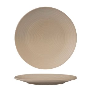 Zuma Sand Ribbed Round Plate