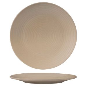 Zuma Sand Ribbed Round Plate