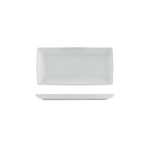 Zuma Pearl Aspen Ribbed Rectangular Platter