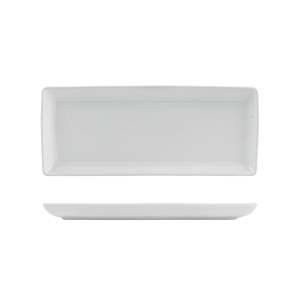 Zuma Pearl Aspen Ribbed Rectangular Platter