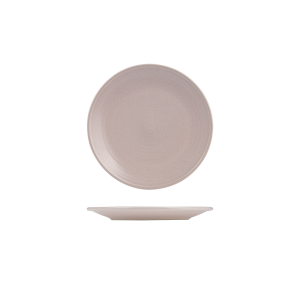 Zuma Pearl Blush Ribbed Round Plate
