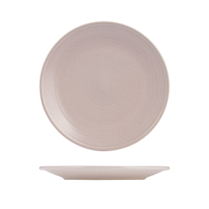 Zuma Pearl Blush Ribbed Round Plate