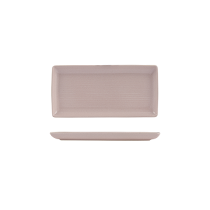 Zuma Pearl Blush Ribbed Rectangular Platter