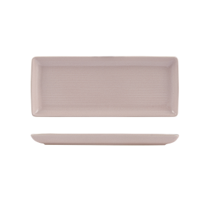 Zuma Pearl Blush Ribbed Rectangular Platter