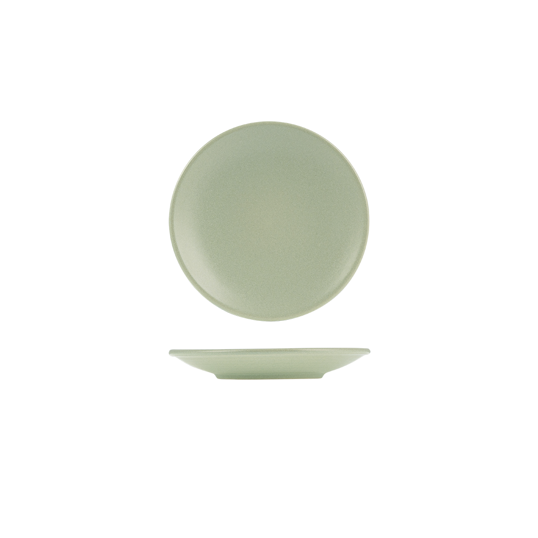 Zuma Pearl Pistachio Round Coupe Plate
