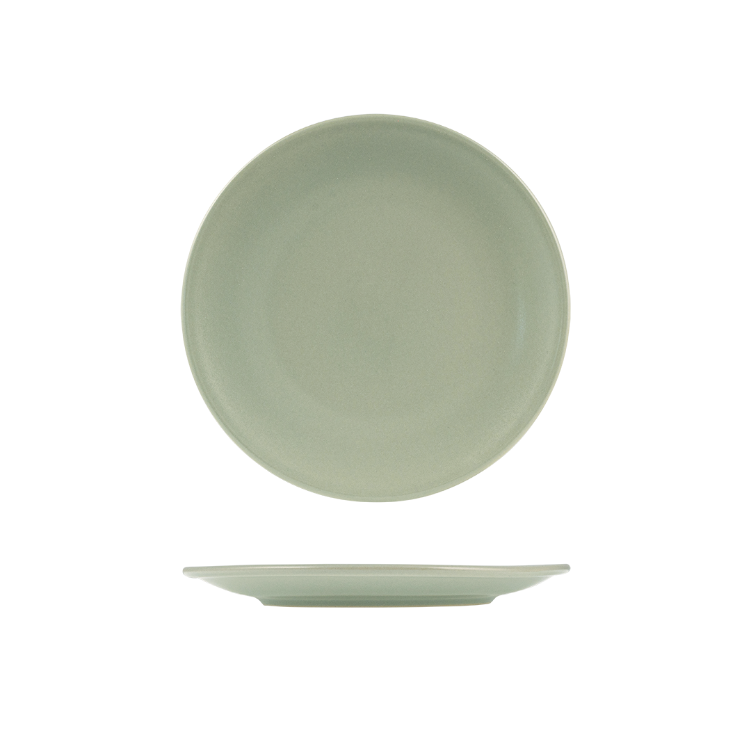 Zuma Pearl Pistachio Round Coupe Plate