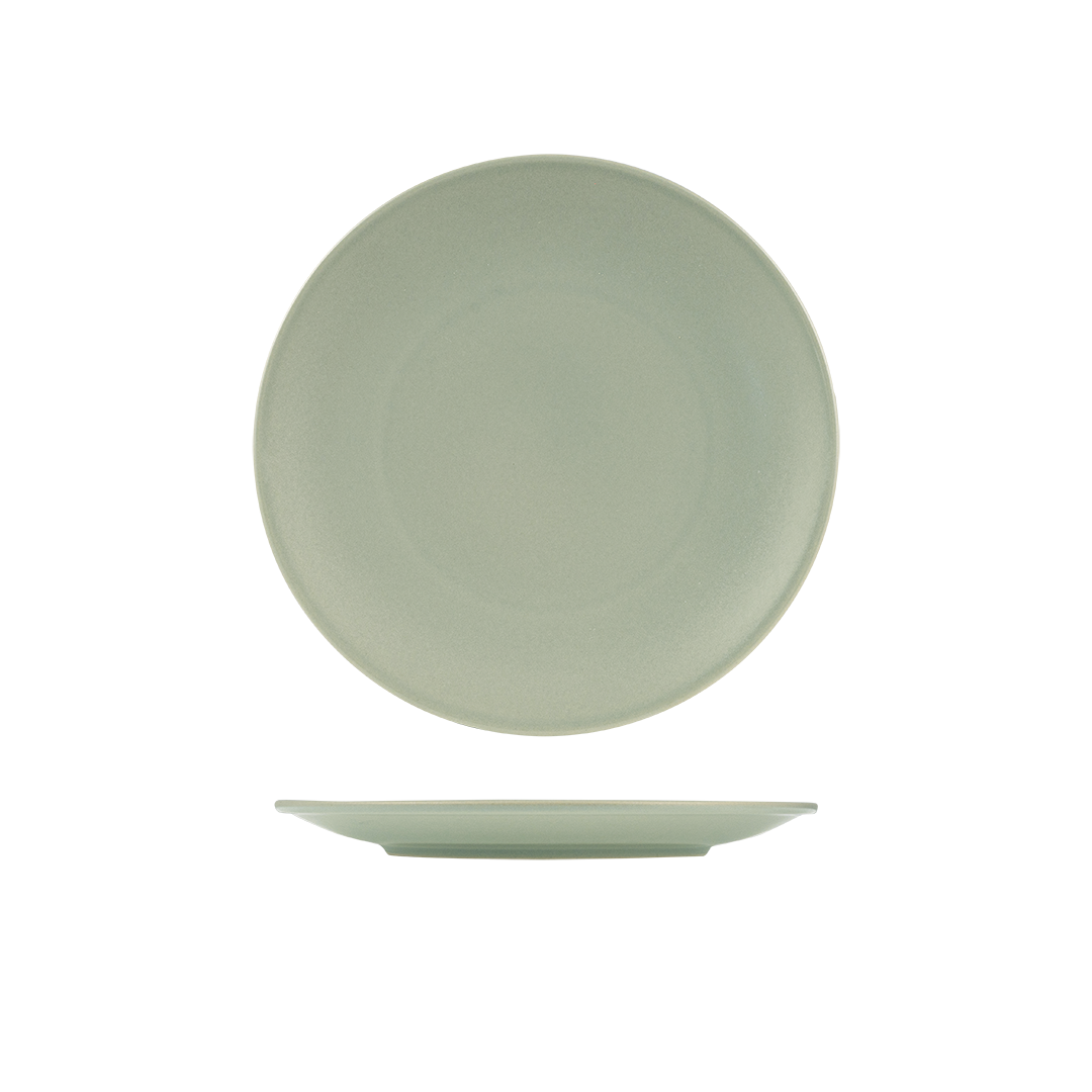 Zuma Pearl Pistachio Round Coupe Plate