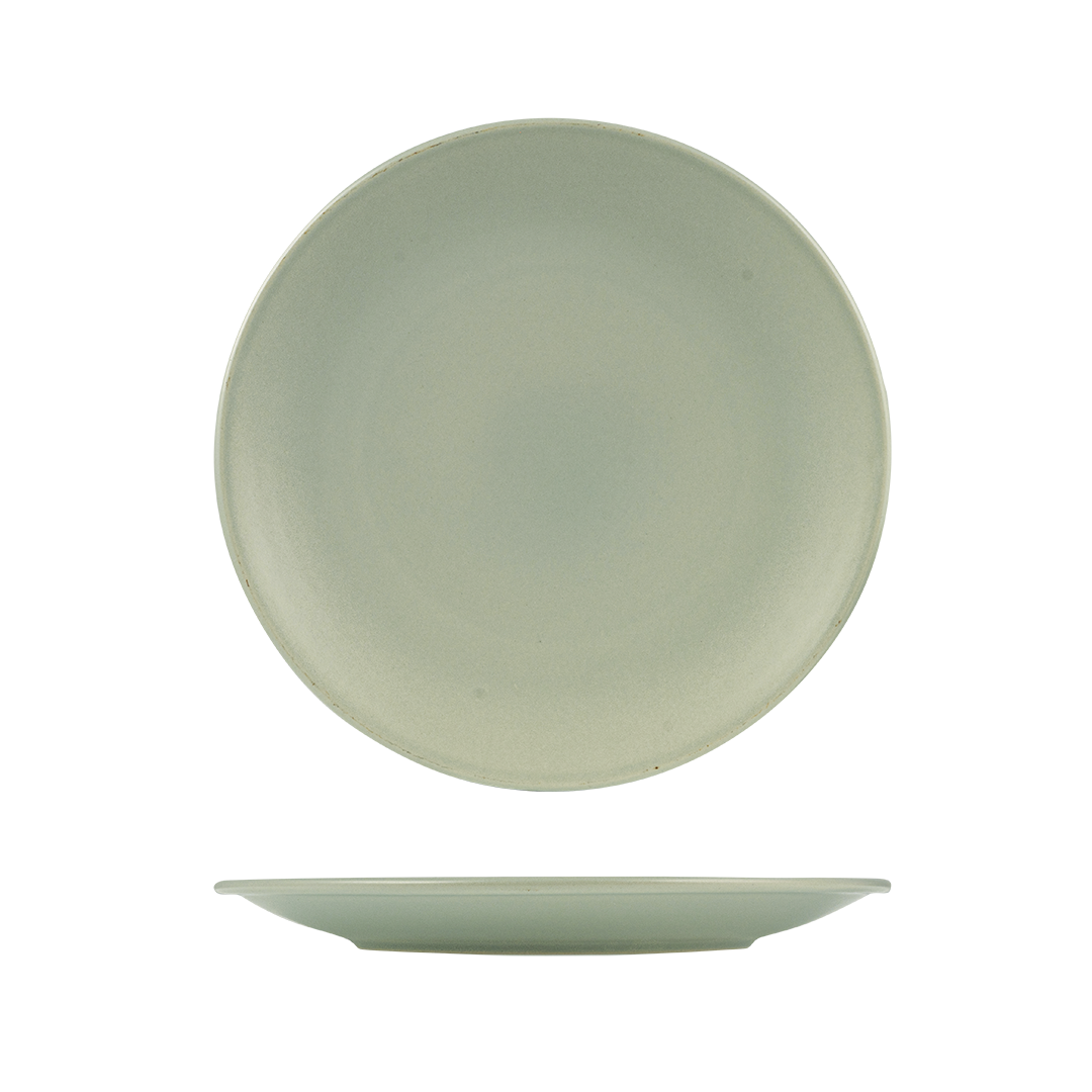 Zuma Pearl Pistachio Round Coupe Plate