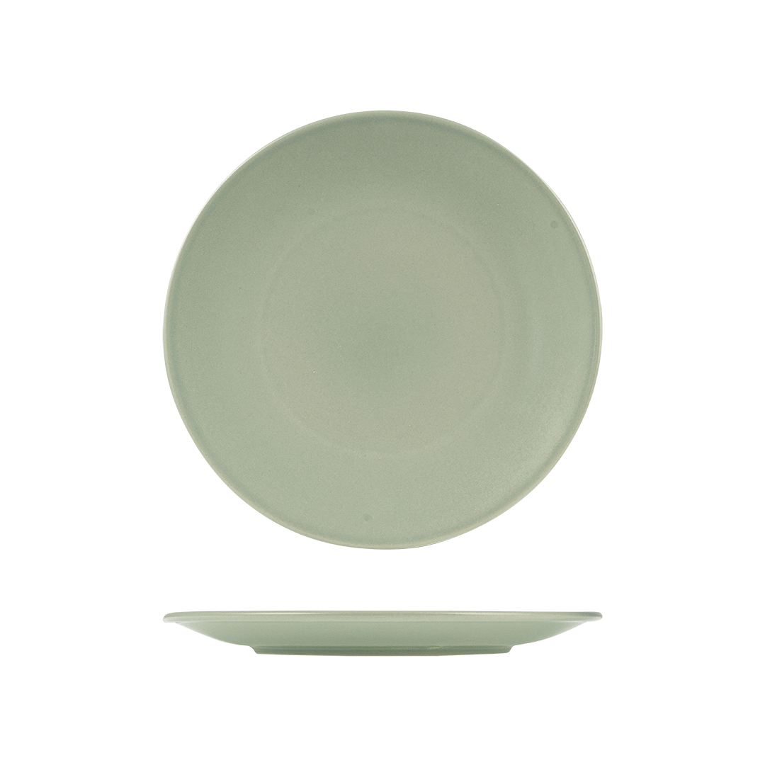 Zuma Pearl Pistachio Round Coupe Plate