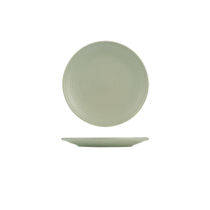 Zuma Pearl Pistachio Ribbed Round Plate