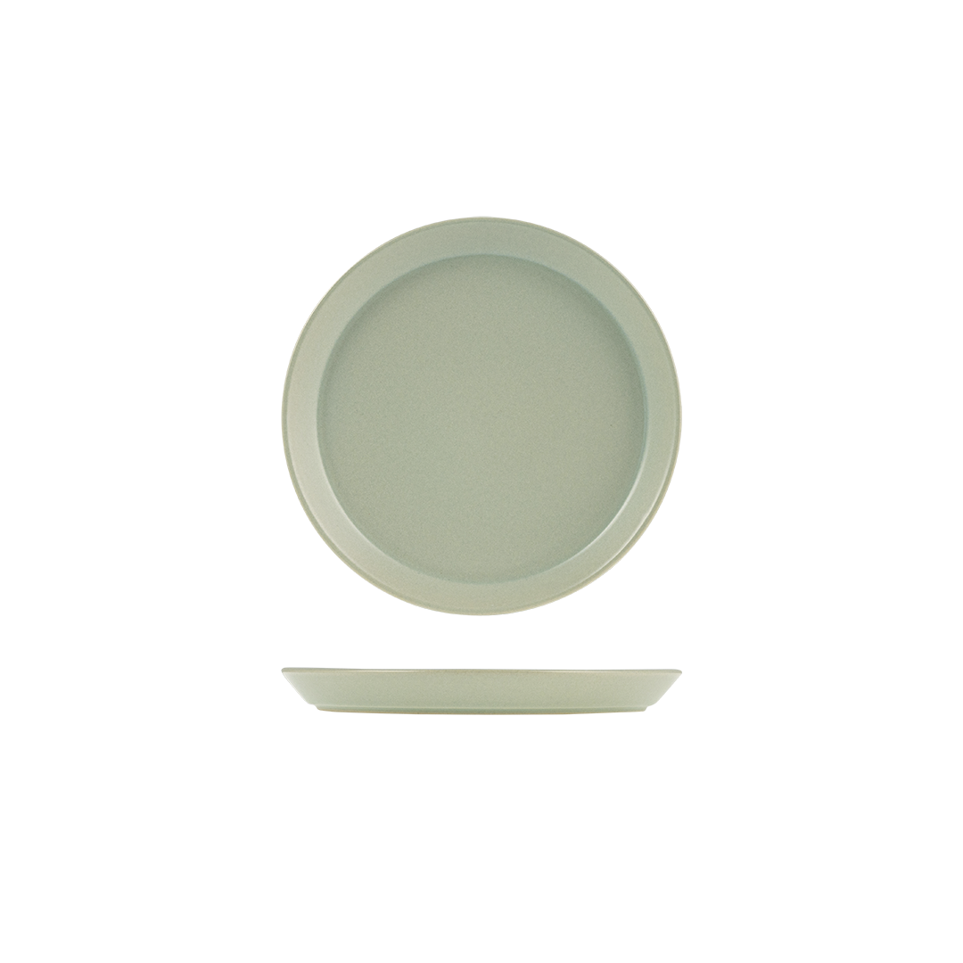 Zuma Pearl Pistachio Round Tapered Plate
