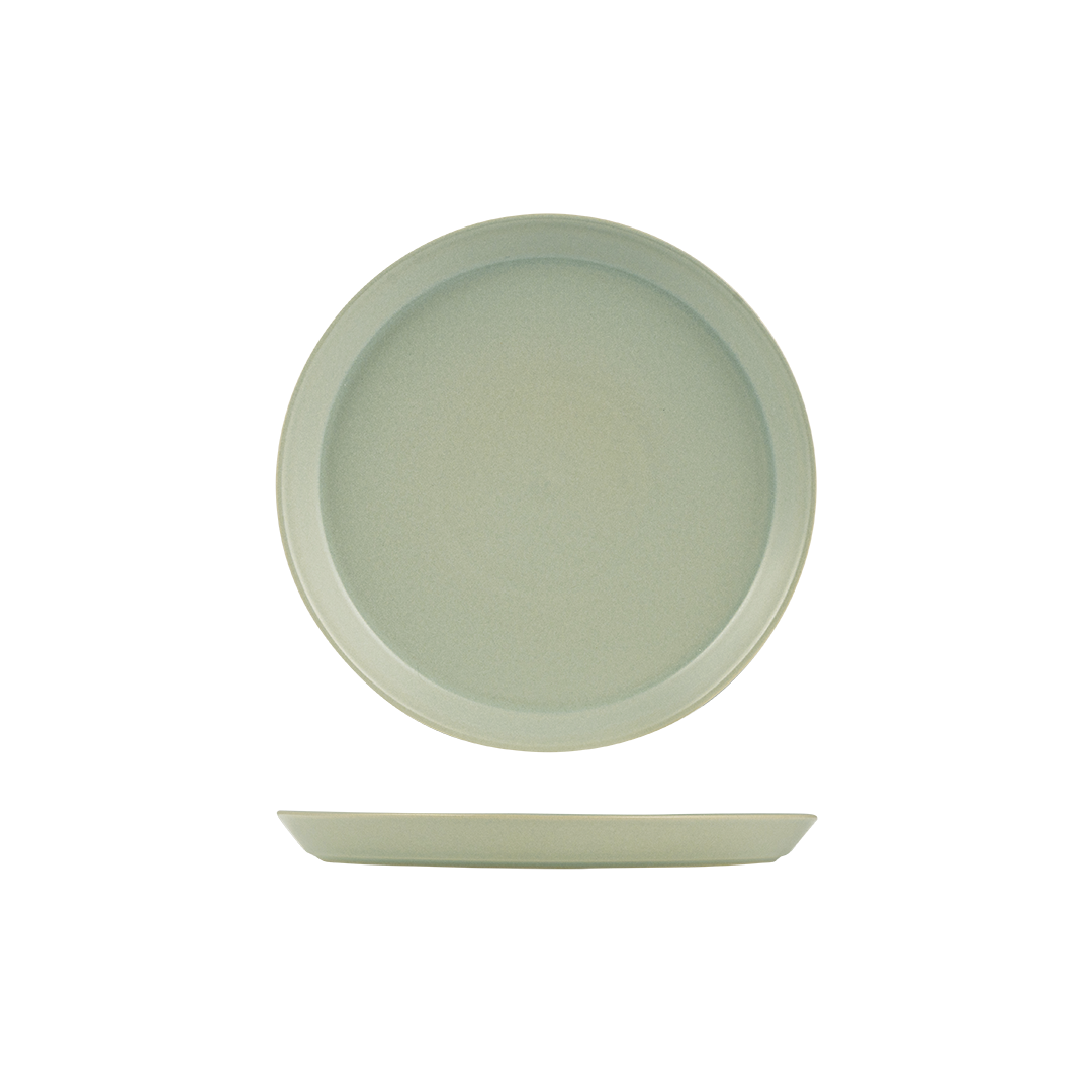 Zuma Pearl Pistachio Round Tapered Plate