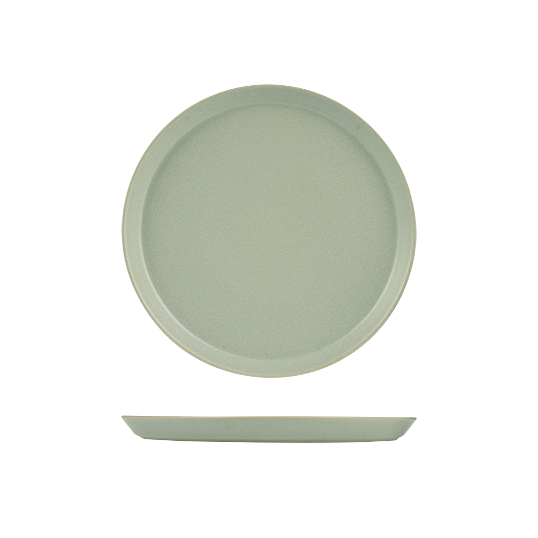 Zuma Pearl Pistachio Round Tapered Plate