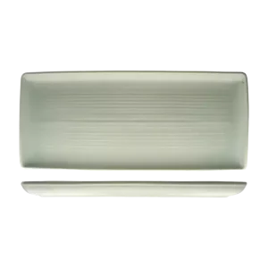 Zuma Pearl Pistachio Ribbed Rectangular Platter