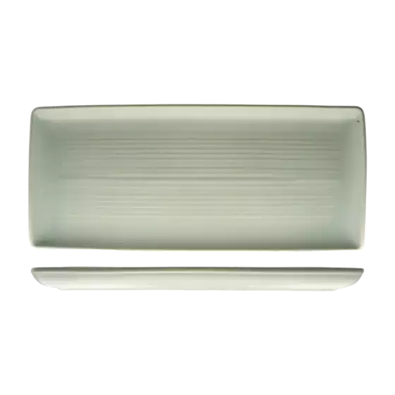 Zuma Pearl Pistachio Ribbed Rectangular Platter