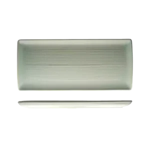 Zuma Pearl Pistachio Ribbed Rectangular Platter
