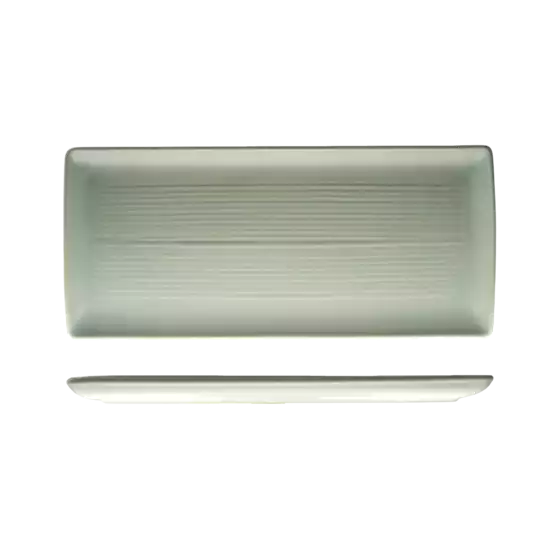 Zuma Pearl Pistachio Ribbed Rectangular Platter