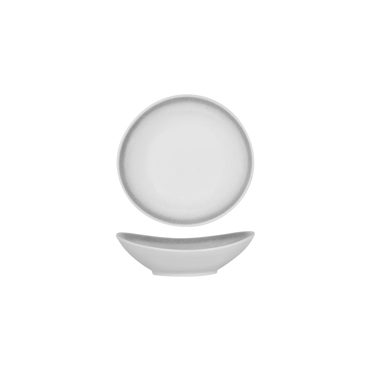 Frosted Steel Organic Plate 200x195mm / 550ml