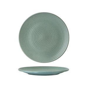 Zuma Mint Ribbed Round Plate