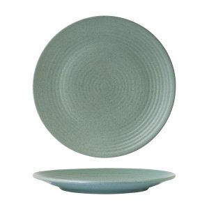 Zuma Mint Ribbed Round Plate
