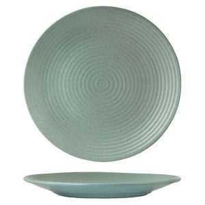 Zuma Mint Ribbed Round Plate